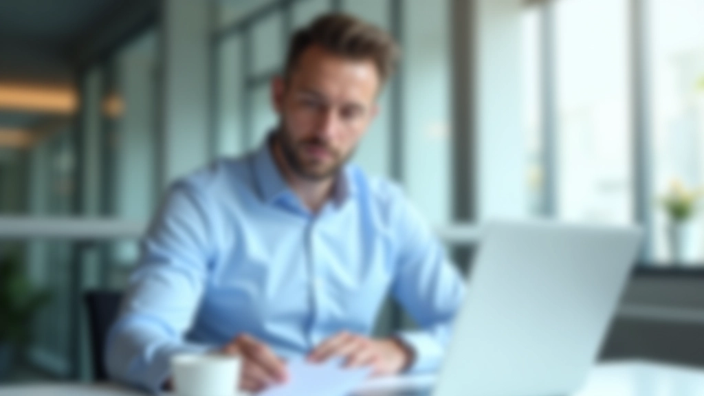 Nachdenker am Schreibtisch, Geschäftsanalyst vor Laptop mit Charts und Grafiken, Arbeitszimmer